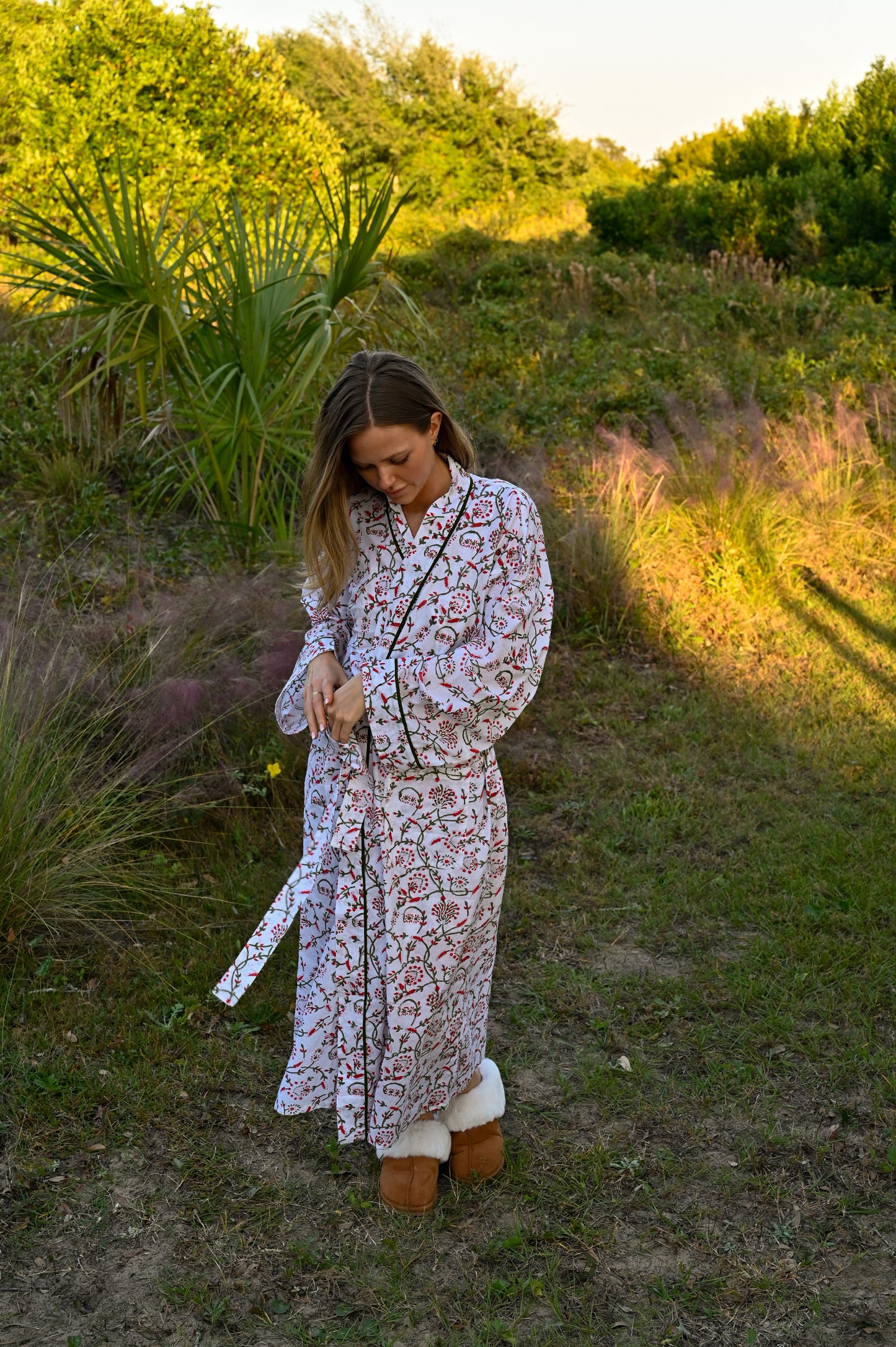 Bathrobe in Holly Vine - Long