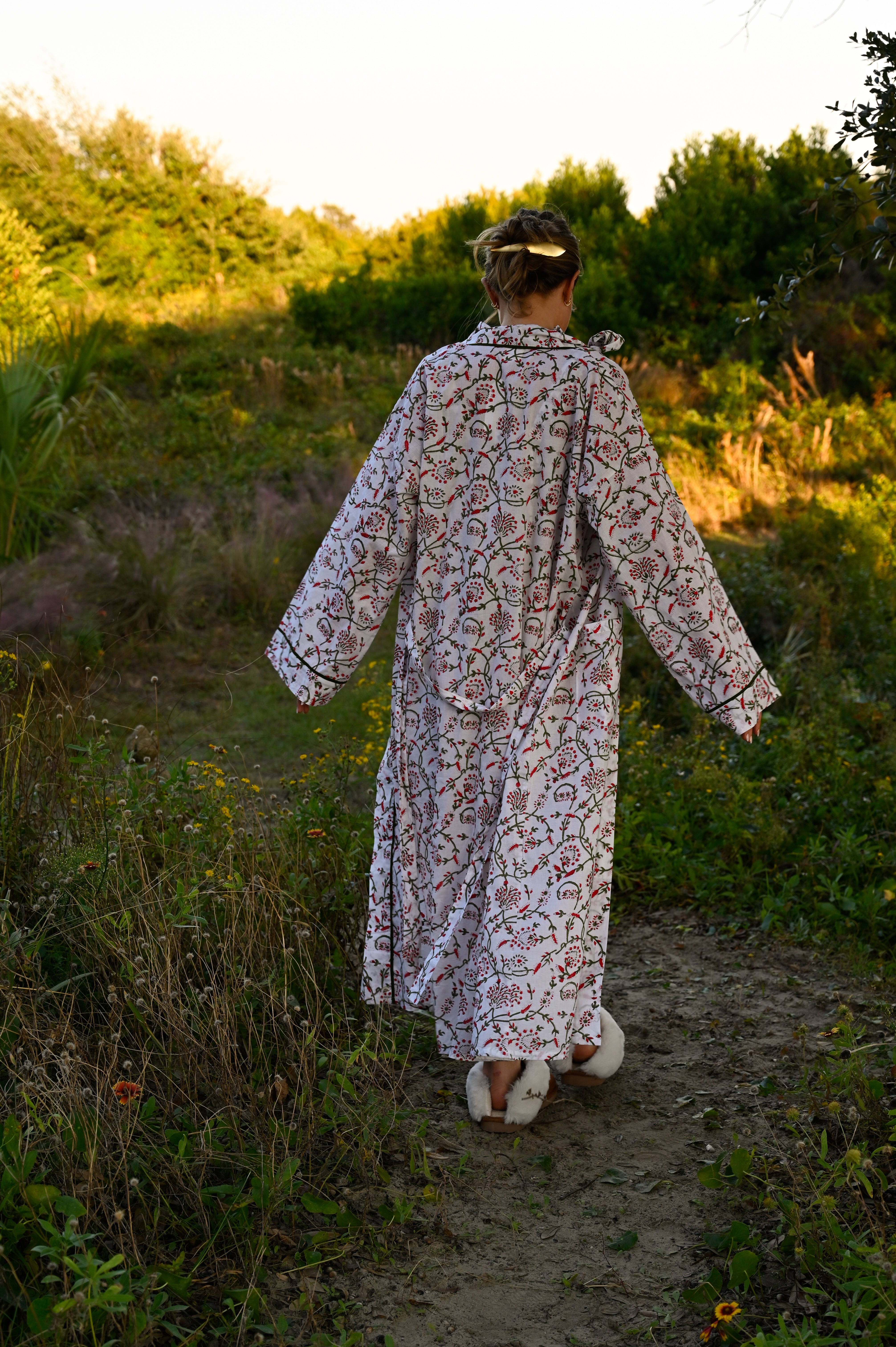 Bathrobe in Holly Vine - Long