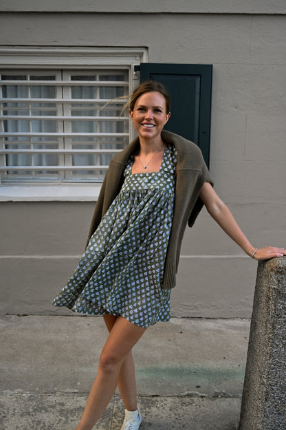 Tie Sleep Dress - Pine Green