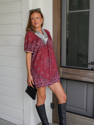 The Madeline Set - Maroon Bandana