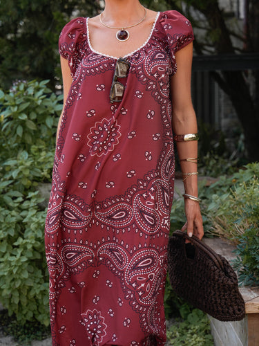 The McKenzie Maxi - Maroon Bandana