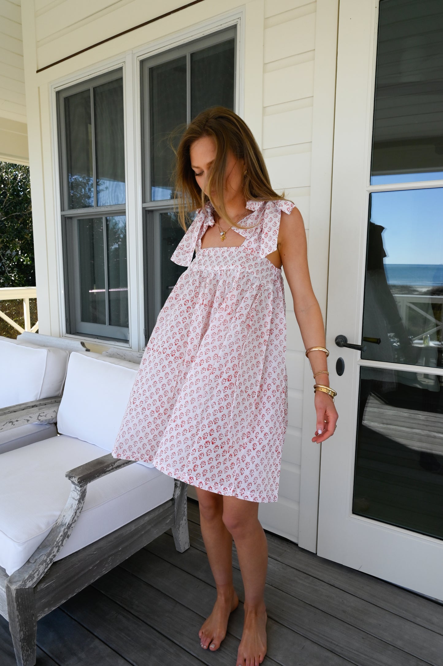 Tie Sleep Dress - Peppermint Kiss