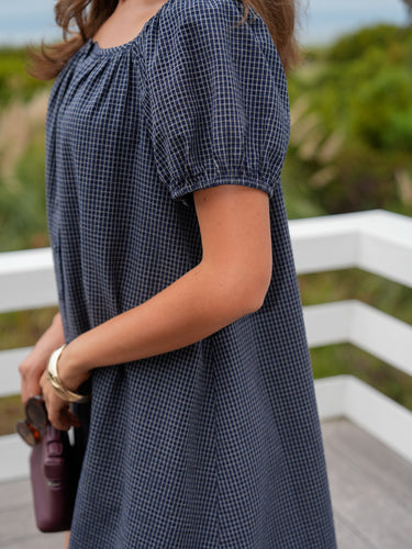The Pippa Set - Navy Charcoal Plaid