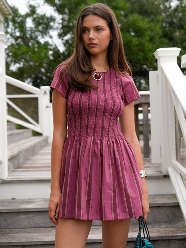 The Stacy Set - Mulberry Stripe