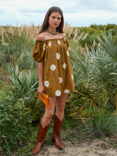 The Sweet and Short Set - Toffee Tie-dye Dot