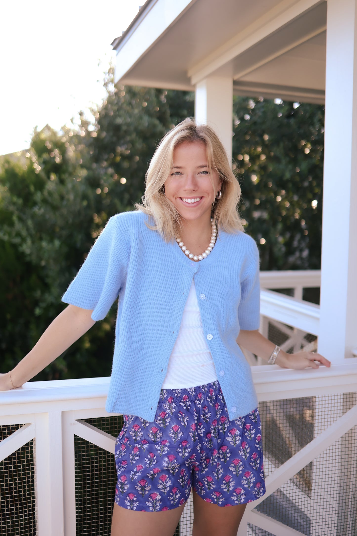 Boxer Shorts - Navy and Pink Floral