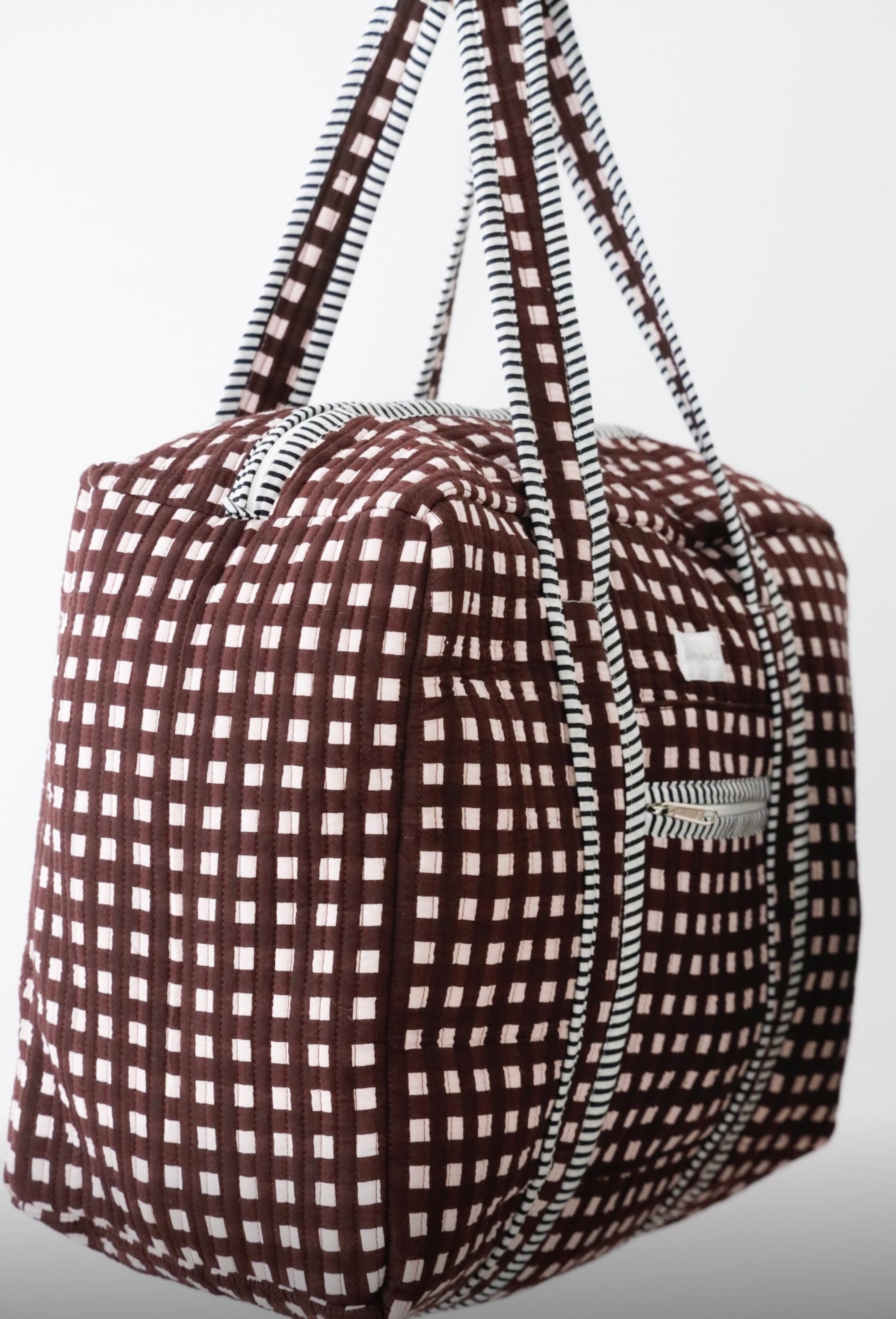 Weekender Bag in Chocolate Check