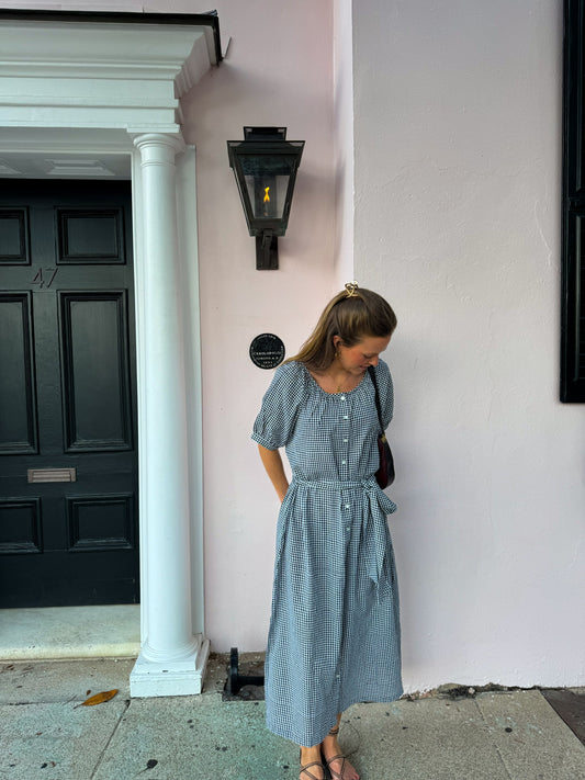 Scotty Dress - Black and White Gingham