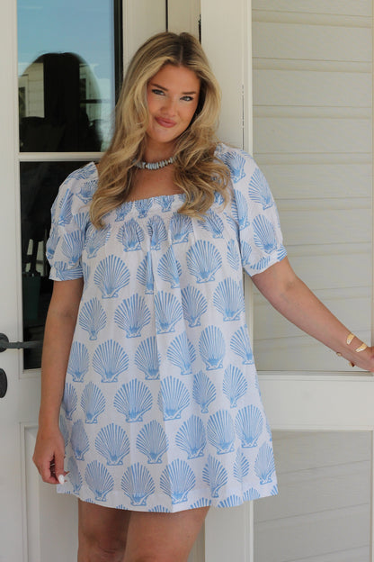 The Sweet and Short Set - Blue Scallop Shell