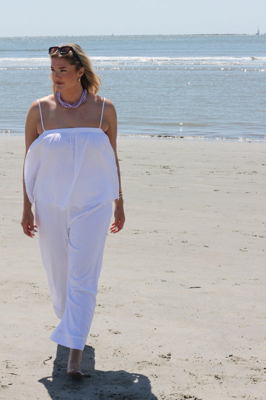 The Dottie Set in White Swiss Dot