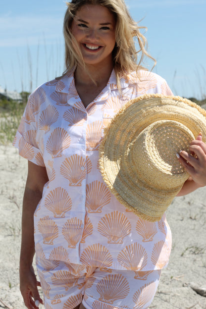 Tangerine Scallop Shell Set - Short / Short