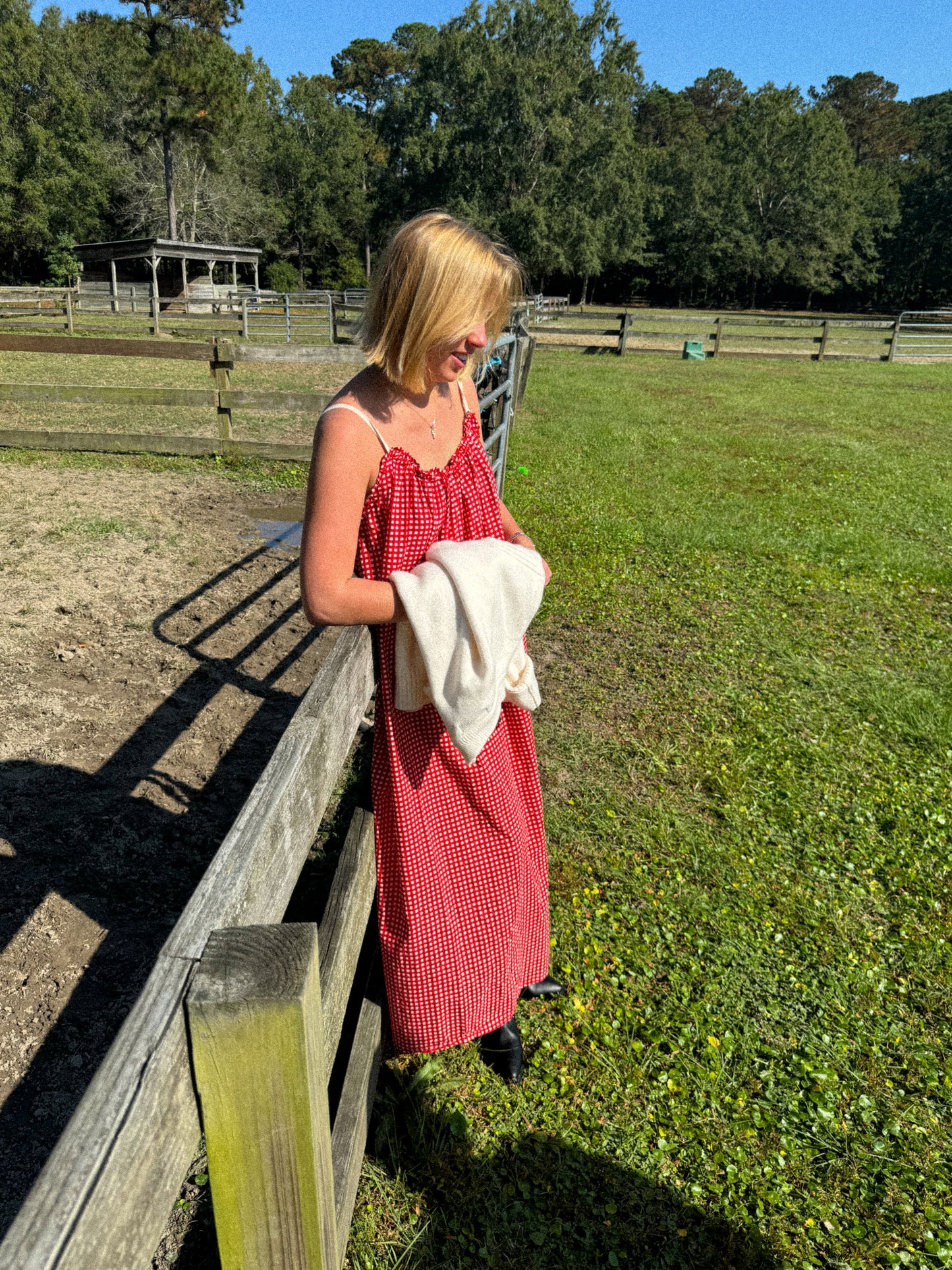 Long Nightgown - Red Gingham