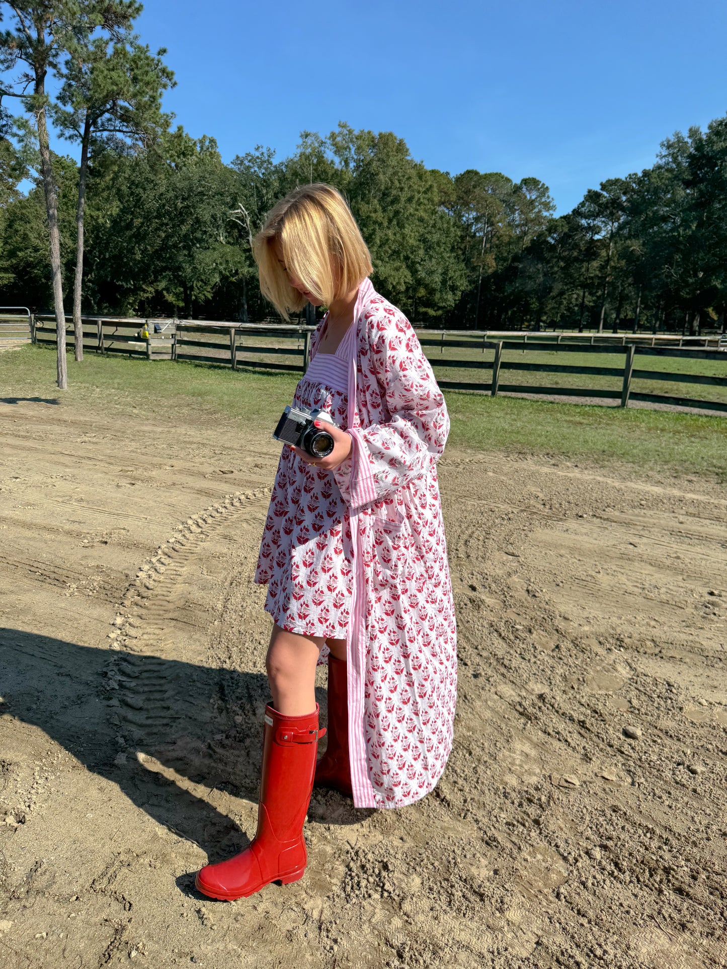 Bathrobe in Pink Fizz - Long