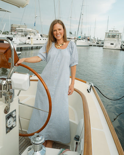 The Scotty Dress - Sky Stripe