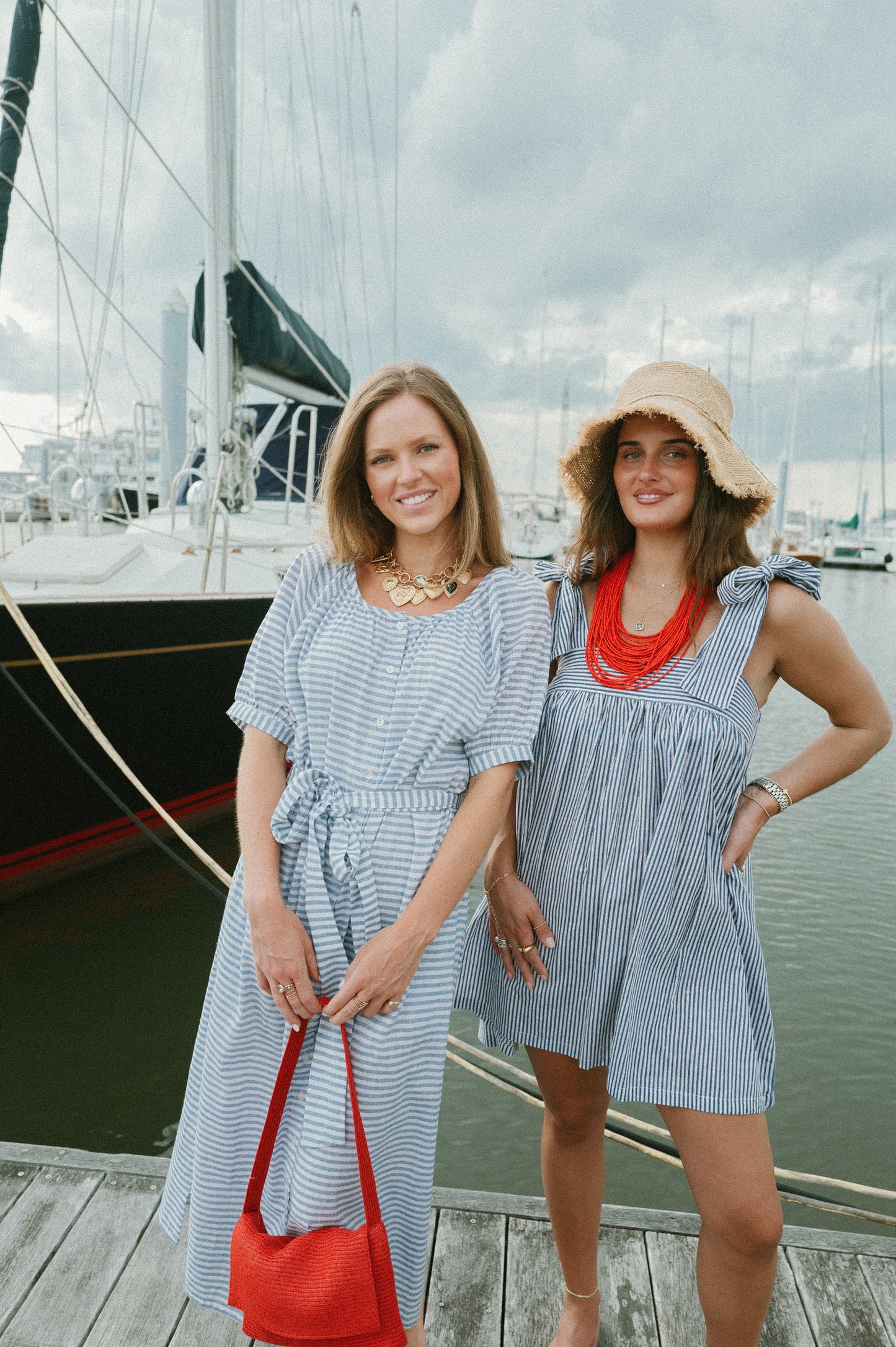 The Scotty Dress - Sky Stripe