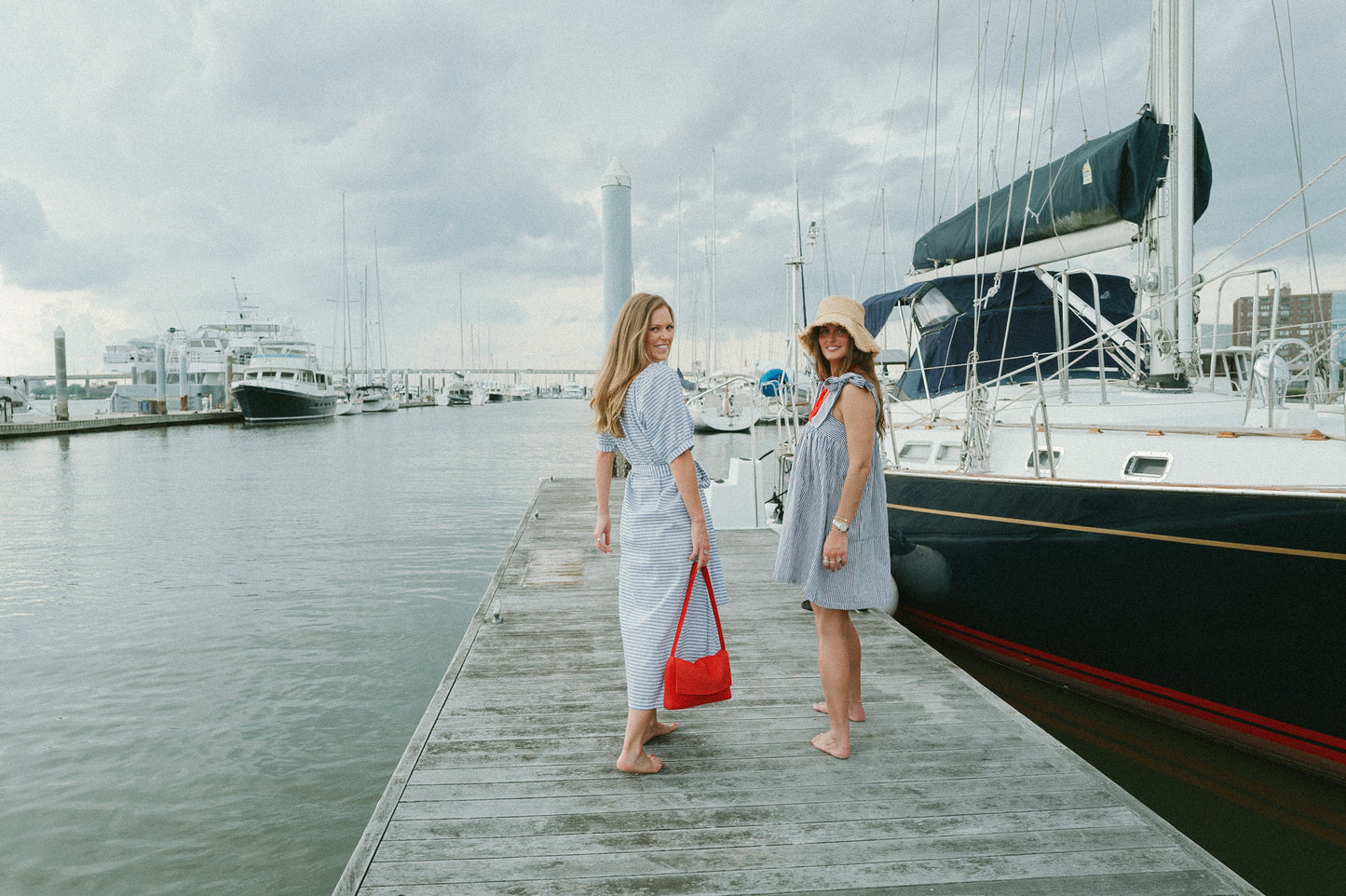 The Scotty Dress - Sky Stripe