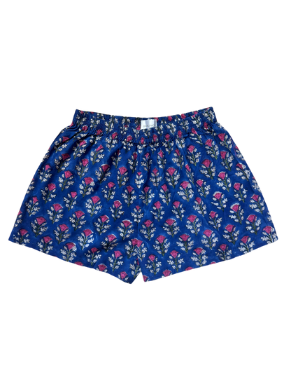 Boxer Shorts - Navy and Pink Floral