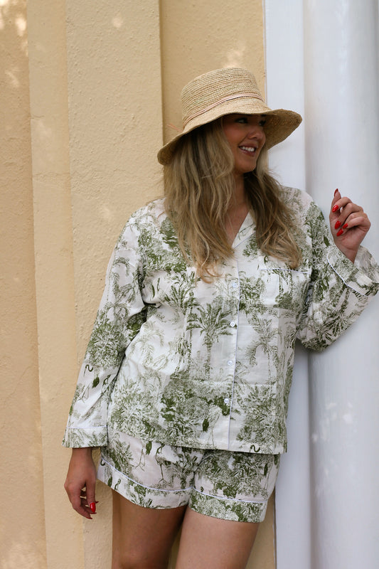 Lowcountry Green Toile Set - Long/Short